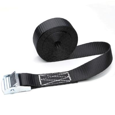 China Heavy Duty Strap Polyester Ratchet Tie Belt Strong Cargo Down Lashing With Metal Buckle for sale