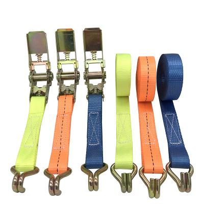 China Polyester 800KG 5M Cargo Lashing Ratchet Tie Down Strap for sale