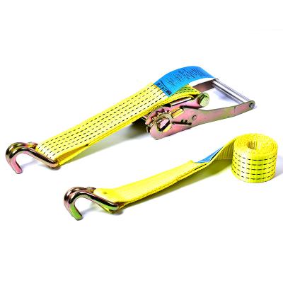 China Special High Tensile Polyester Cargo Lashing Ratchet Strap for sale