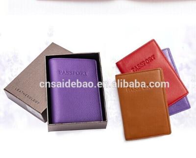 China Popular Fashion Simple Design PU Passport Wallet Leather Bag Passport Holder for sale