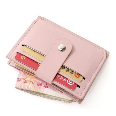 China Normcore / Vaccine Card Holder Custom Embossed Minimalist Logo Card Holder Credit Card Holder Slim Pocket Leather Wallet for sale