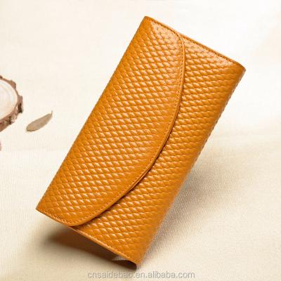 China Fashion design woman wallet ladies wallet pars hand set bag wal genuine emboss wallet woman genuine leather wallet ladies for sale