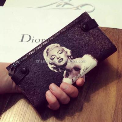 China High quality new style credit card lady blocking leather wallet with shield function for sale