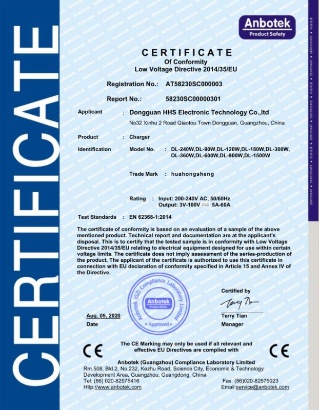 CE - Dongguan HHS Electronic Technology Co., Ltd.