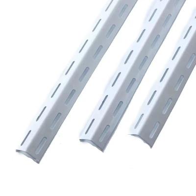 China Construction and shelf using powder painted perforated holes slotted angle steel bars SQ-63 for sale