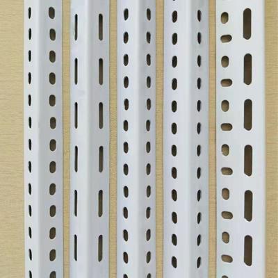 China Universal Extended Use Angle Building Material Shelf Steel Display Rack Perforated Angle Iron Hardware for sale