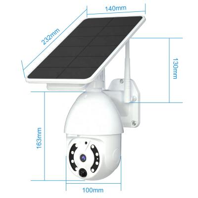 China Human Motion Tracking WiFi Wireless Radio Solar Power Camera 4G Sim Card Slot Outdoor CCTV Security IP Camera wifi cctv camera for sale