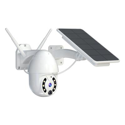 China Outdoor Wireless Rechargeable Solar Battery Powered Camera System Solar Security Camera 4G PTZ Human Motion Tracking Camera for sale