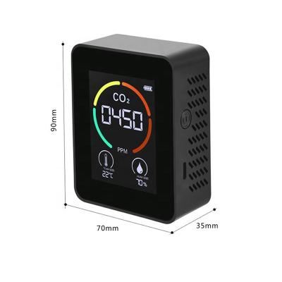 China CO2 Meter With Sensor Infrared Gas Analyzers Carbon Dioxide CO2 Detector With Alarm Home School Hotel Indoor Use 7.1*9.2*3.5cm for sale