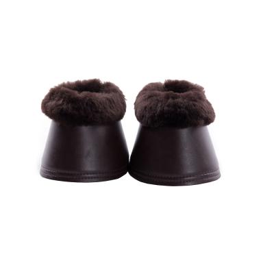 China Durable High Quality Merino Sheepskin Neoprene Horse Bell Boots for sale