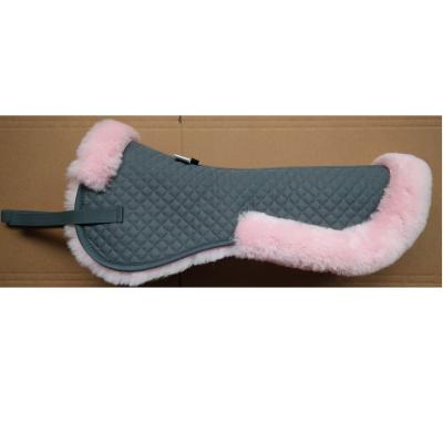 China Sheepskin Durable Pink Saddle Color Half Pad for sale