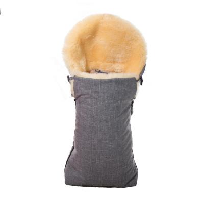 China High Quality Antibacterial Gray Sheepskin Baby Sleeping Bag Cotton Baby Sleep Bag for sale