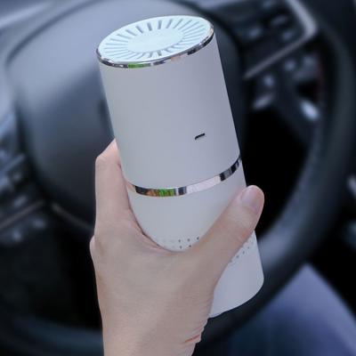 China New Product Low Noise Rechargeable Filter Air Purifier Mini Car Air Purifier With PM2.5 HEPA Portable Night Light for sale