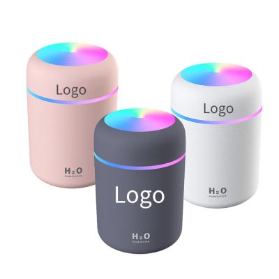 China Best Selling Mini Led Light Cup Humidifiers Air Spray USB Humidifiers Dual Jet Portable Mist Luftfuktar Damp Aroma Essential Oil Diffuser for sale