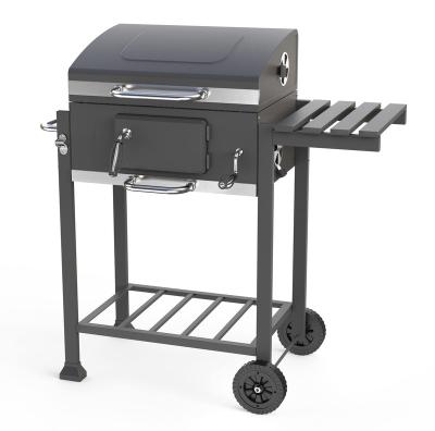 China Adjustable Size Outdoor Charcoal Grill BBQ Grill with Side Tables and Cover BBQ Grill for Outdoor Cooking for sale