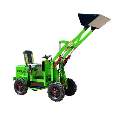 China Hotels Construction Site 1000W Front Wheel Loader , Small Electric Loader Load 500kg for sale