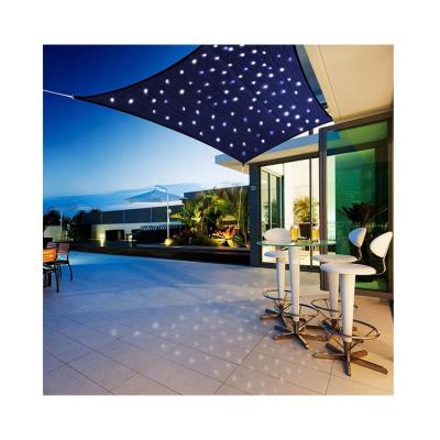 China Simple Sun Shade Canopy With LED lights Sun Shade Sail With LED Lights 4x3m Rechtangle Sun Shade Canopy With LED Lights for sale