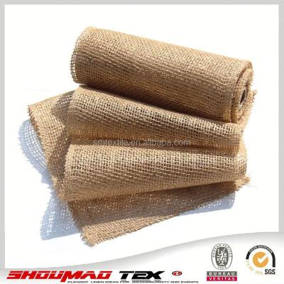 China Sustainable Wholesale natural linen burlap fabric for sale