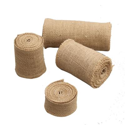 China Sustainable Natural jute rolls making burlap jute flower/wreath for sale