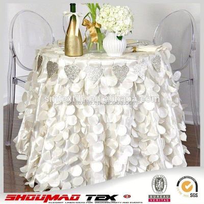 China Taffeta petal tablecloth Wholesale fancy taffeta petal tablecloth for sale