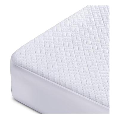 China Nondisposable Smooth Soft Waterproof Mattress Protector King Size Bamboo Polyester Mattress Cover Air Layer Fabric Mattress Pad Cover for sale