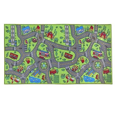 China Educational Toy Kids Baby Rug Play mat for Toy Cars Colorful and Fun Play Rugs with Roads Area Rug Mat with Non-Slip for Bedroom and Kid Rooms for sale