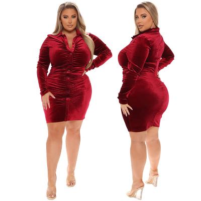 China 2021winter new arrival velvet cardigan anti-static elasticity plus size women's mini skirt for sale