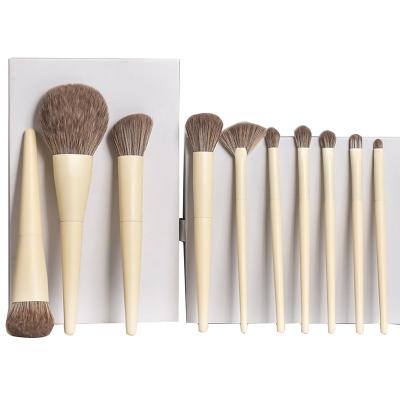 China Angular Blush New 10 Piece Degree Goth Makeup White Running Null Makeup 500 Piece Brush Set Soft Fiber Wool Full Set High Gloss Powder Beauty Tools for sale