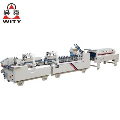 China food & Automatic Beverage Factory Carton Box Folder Gluer Machine with Pre-Crease for Pizza Box Hamburger Box for sale