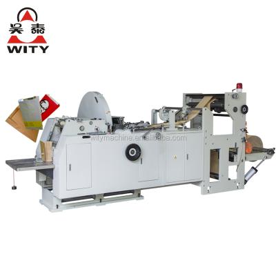 China food & Beverage Plant V Bottom Automatic High Speed ​​V Shape Paper Bag Making Machine For Breadfruit Chip Package for sale