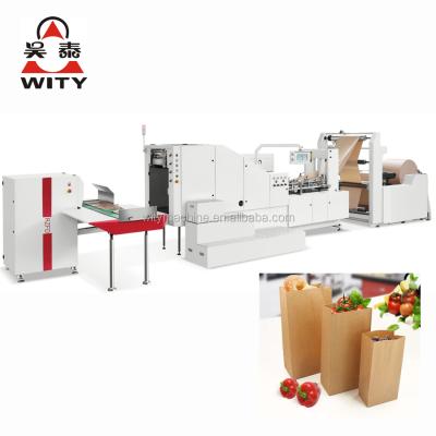 China Automatic High Speed ​​Hotels Square Bottom Paper Bag Forming Machine for sale