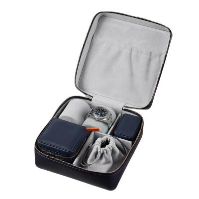 China Fashion Travel Leather Jewelry Box Jewelry Organizer Storage Travel Packaging Portable Jewelry Organizer Box for sale