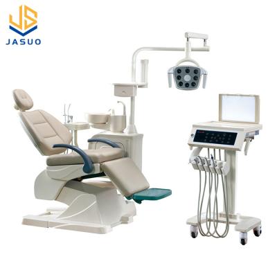 China Dental Area Made In China Customizable Clinic 220V/110V Price Dentist Equipment Unit Top Mounted Dental Chair for sale