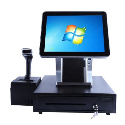 China 2 Years Warranty System All POS In One Touch Screen Point Of Sale Device With Built-in 32GB Printer SSD for sale