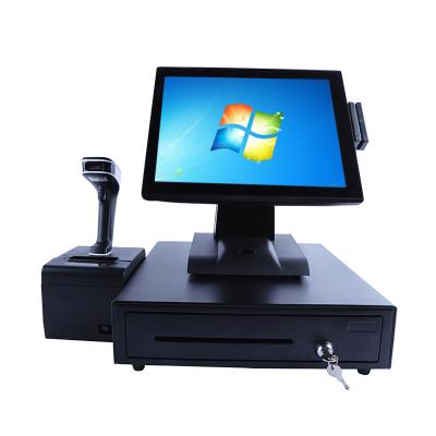 China Fast Speed ​​Stocked 15 Inch Cheap Retail POS Machine / Restaurant Touch For Sale 32GB SSD for sale