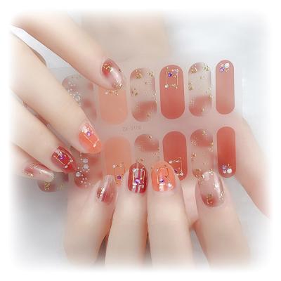 China Beauty 2021 New Trendy 3D Stick On Nail Stickers Diamond Glitter Nail Art Bronzing For Pregnant Women Kids Fashion Girl for sale