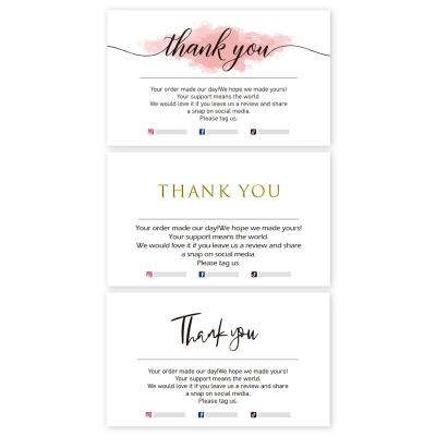 China Modern Simplicity 30 Pieces Pink / Pack DIY Thank You Card Copper Paper Gift Tarjeta de regalo DIY Gift Wrapping Card for sale