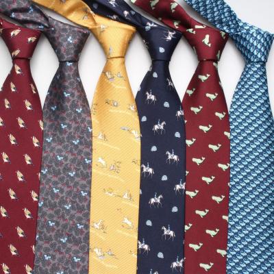 China Male cartoon series polyester all-match shirt costume animal arrow-shaped animal print casual ties wholesale for sale