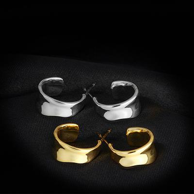 China Fashion new fashion personality wild niche design irregular stud earrings s925 sterling silver stud earrings for women for sale