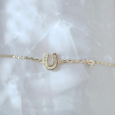 China The other 2021 new bracelet S925 14K gold plated sterling silver female cute U-shaped thin exquisite fashionable for sale