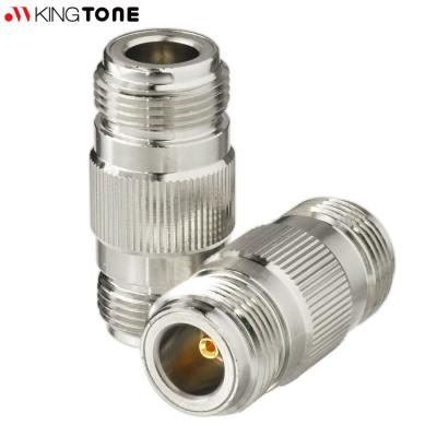 China Kingtone RF Type N Straight Female Connector / Female Coaxial Adapter N-KK RF Cable Connector for sale