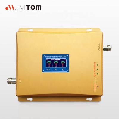 China Stores; offices; hotels; 2021 Tri Band Factory Price Buildings Mobile Cell Phone Signal Booster Indoor Signal Booster 850 1800 2100MHz CDMA DCS WCDMA for sale