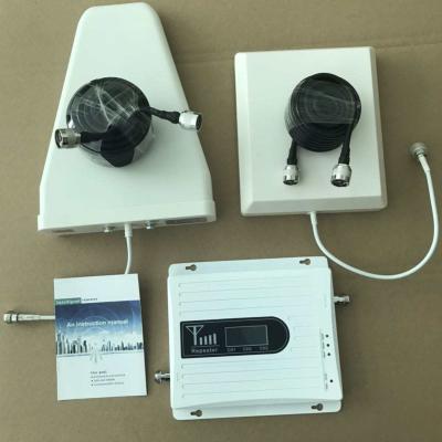 China Indoor mobile signal booster low price B1/B3/B5 white mobile signal booster 800 tri band repeater 1800 2100 5 3 3g 4g lte band 1 booster for sale