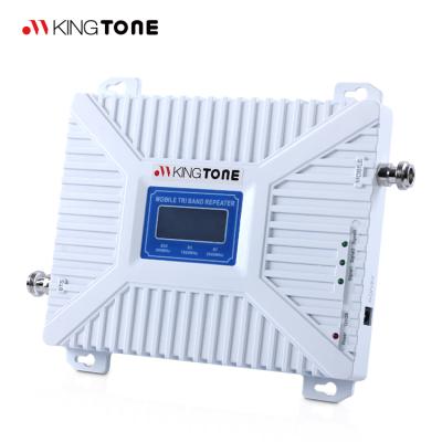 China Indoor Triple Band Signal Amplifier Signal Booster 900/1800/2100MHz Indoor Mobile Phone Repeater for sale