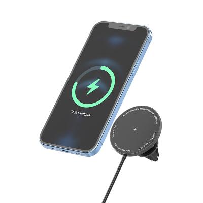 China 15W Magnetic Wireless Car Charger for iPhone 12 Series with 1M Type-C Cable for sale