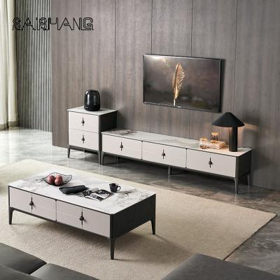 China (Others)Adjustable Luxury European Coffee Table TV Stand Cabinets Marble Living Room Wood Bedroom Furniture Table Home Furniture for sale