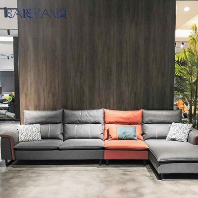 China Saishang Adjustable Sofa Chaise Lounge Couches Soft Gray Sofa 3 (Other) Seat Lounge for sale