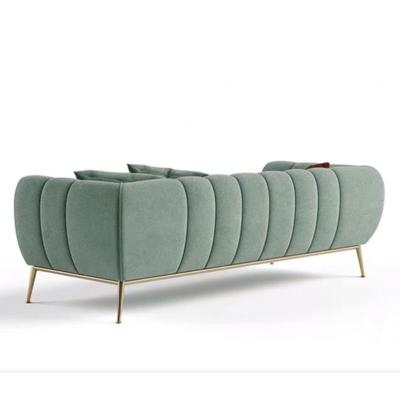 China Hot-selling Product Modern Fashionable Fabric Fabric Stainless Steel Material Customizable Sofa for sale