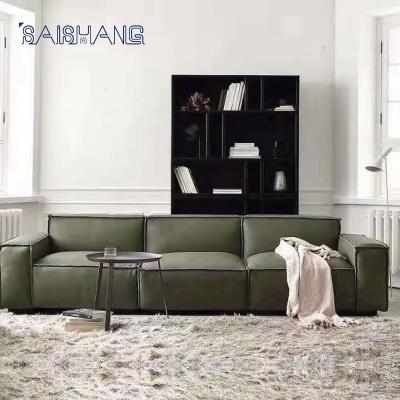 China Modern Hot American Style Sofa Leather Armrest Living Room U Shaped Sofa for sale