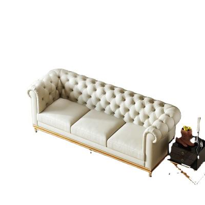 China Wholesale Modern Chesterfield Sofa Set Leather Sofa Customized 1 Seat 2 Seat 3 Seat European Style Leather Sofa for sale